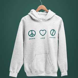 Peace, Love, & Coffee Pullover Hoodie