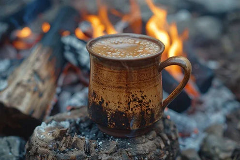 Brewing coffee in a pot hot sale