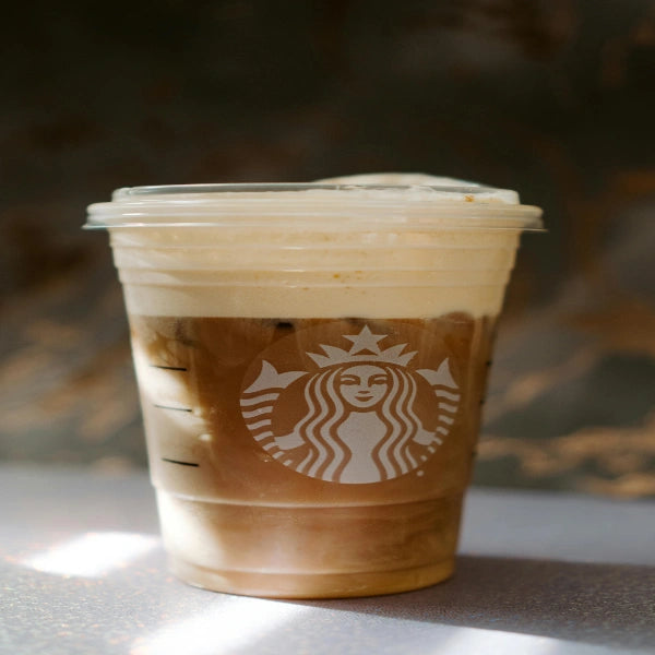 foam on Starbucks coffee